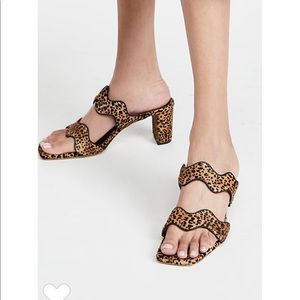 Staud Frankie wavy cheetah sandals